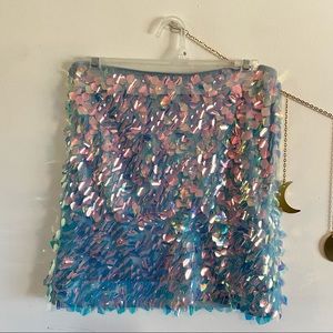 Sequin Skirt blue